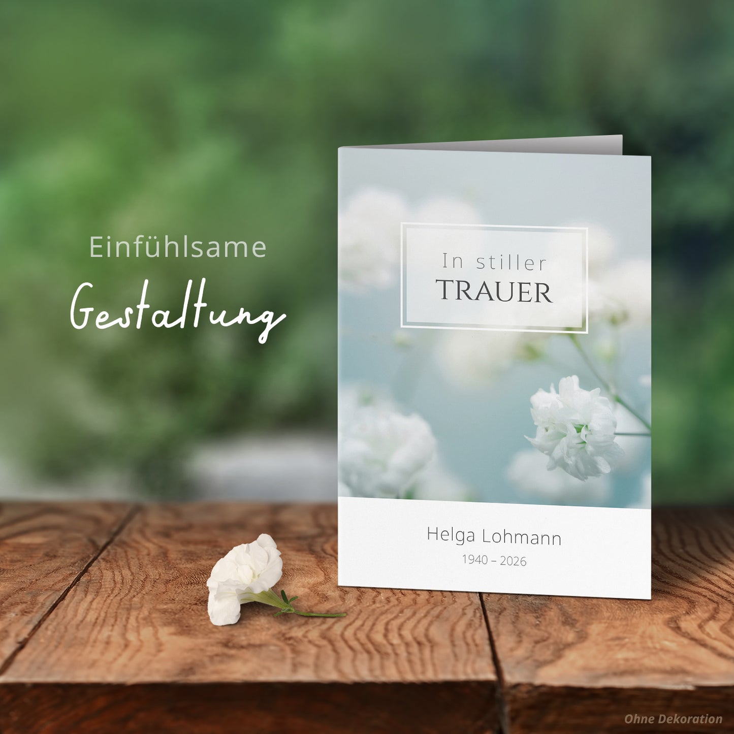 Trauerkarte "Zarte Blüten"