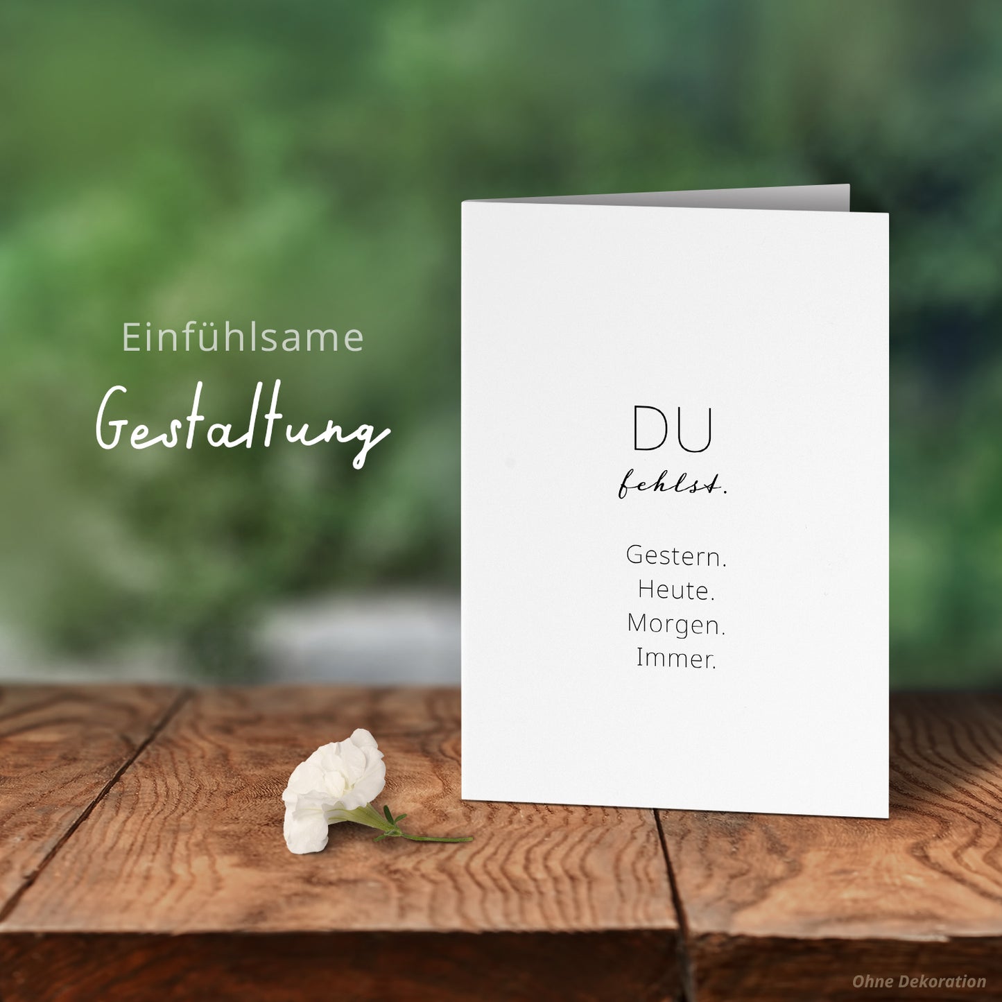 Trauerkarte "Du fehlst"