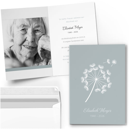 Trauerkarte "Pusteblume"
