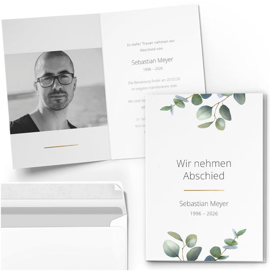 Trauerkarte "Eukalyptus"