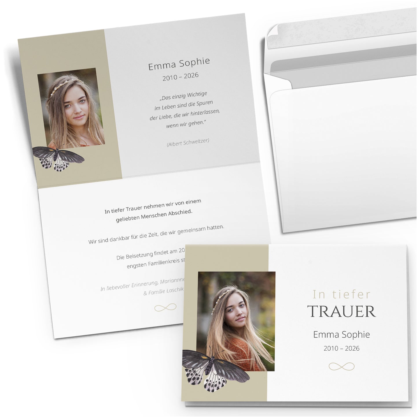 Trauerkarte "Schmetterling"