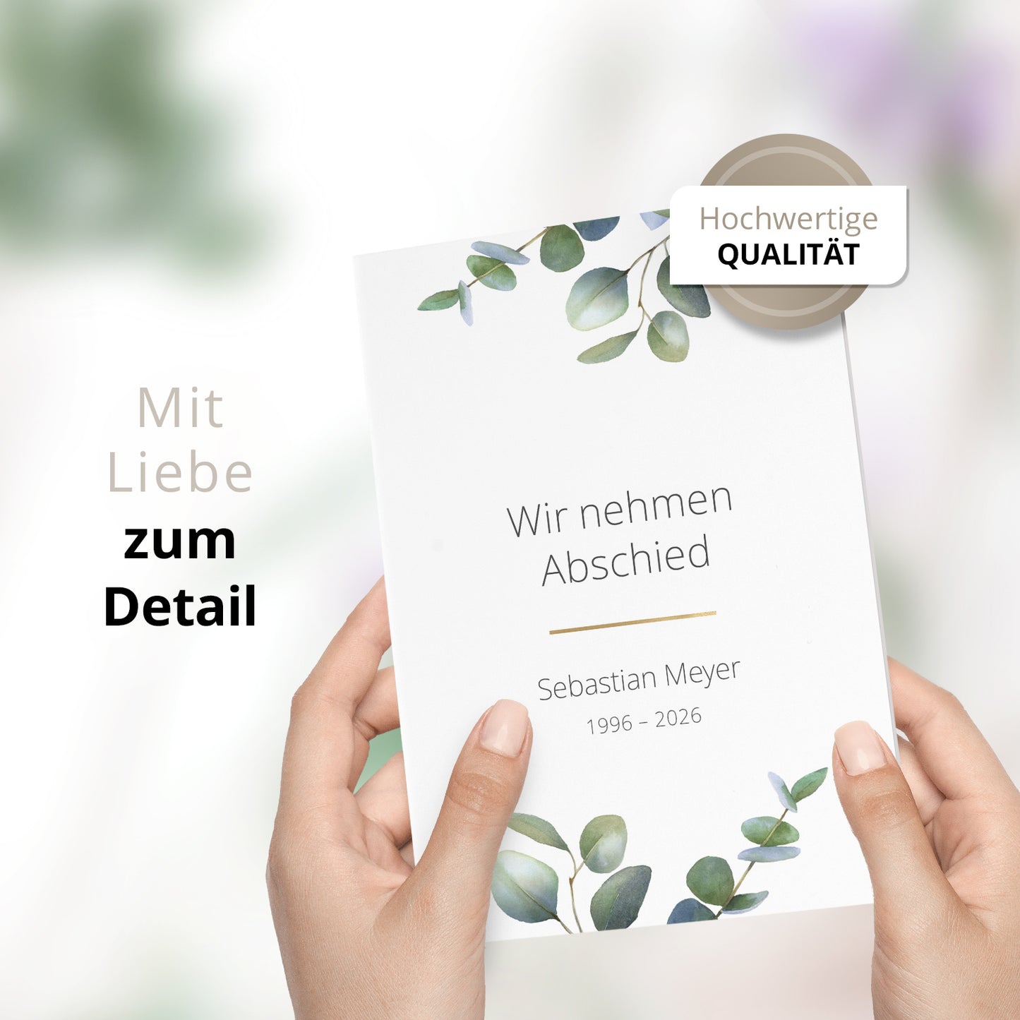 Trauerkarte "Eukalyptus"