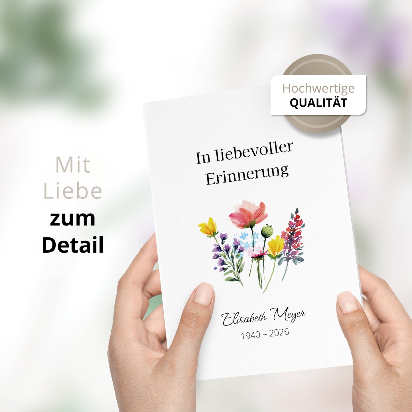 Trauerkarte "Bunte Wiese"