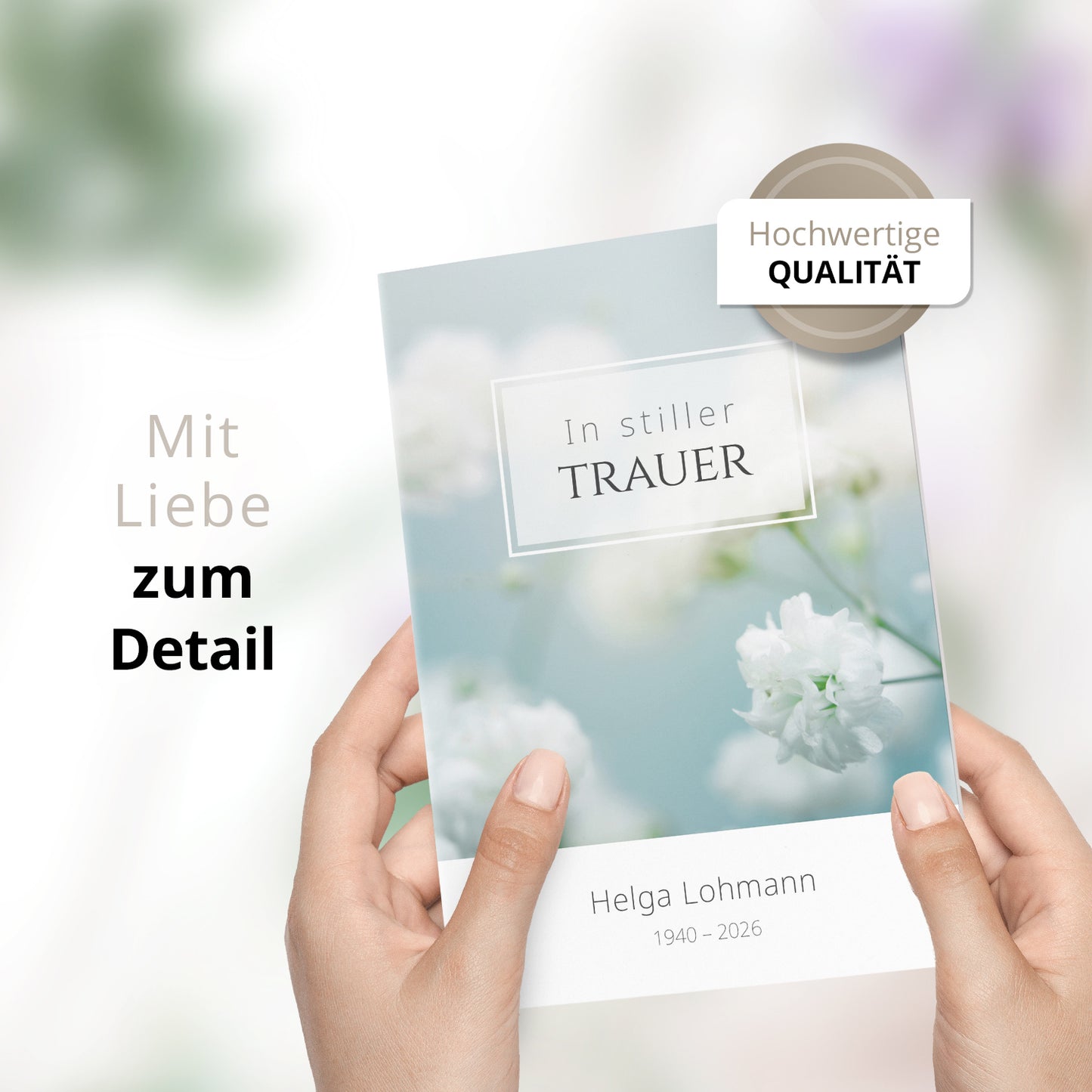 Trauerkarte "Zarte Blüten"
