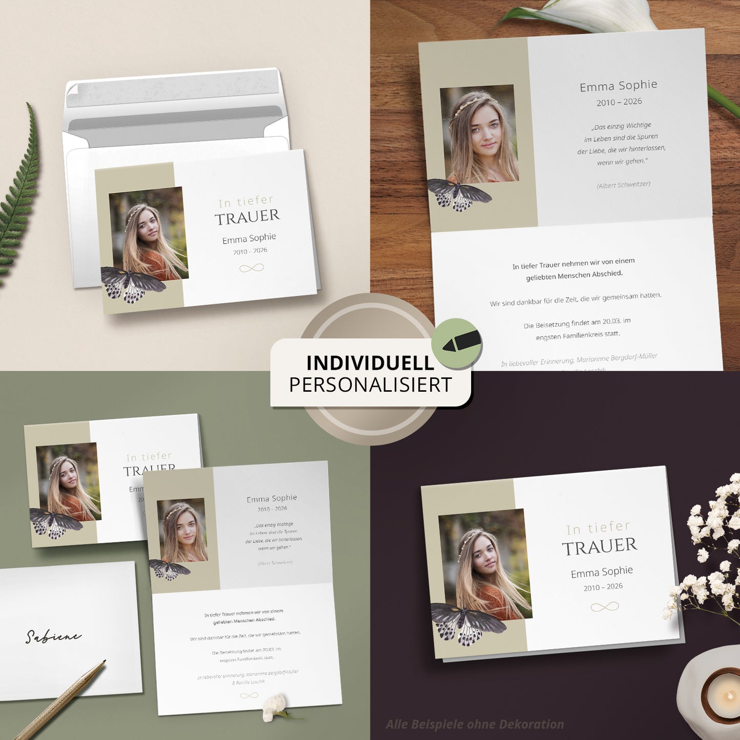 Trauerkarte "Schmetterling"