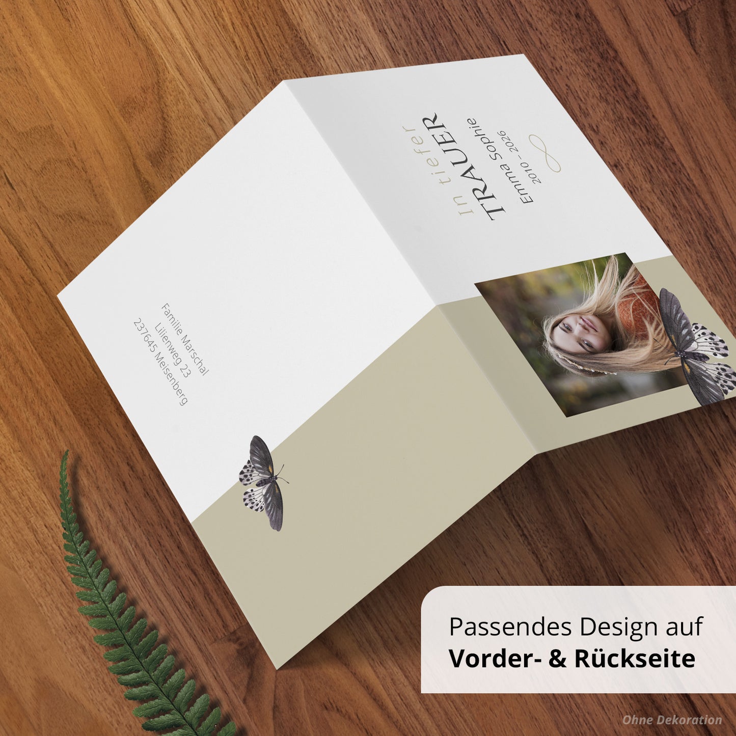 Trauerkarte "Schmetterling"