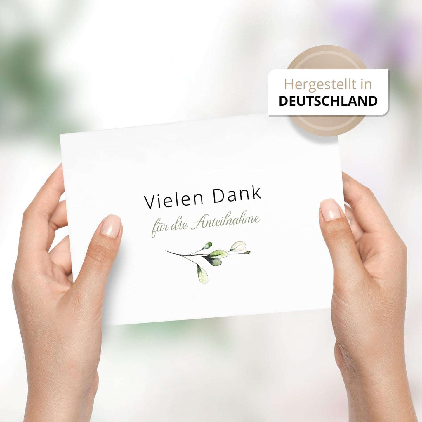 8 Trauer Danksagungskarten ausfüllbar mit Umschlag - Danke Trauerkarten Postkarten nach Beerdigung zum Ausfüllen mit Text Vielen Dank für Anteilnahme