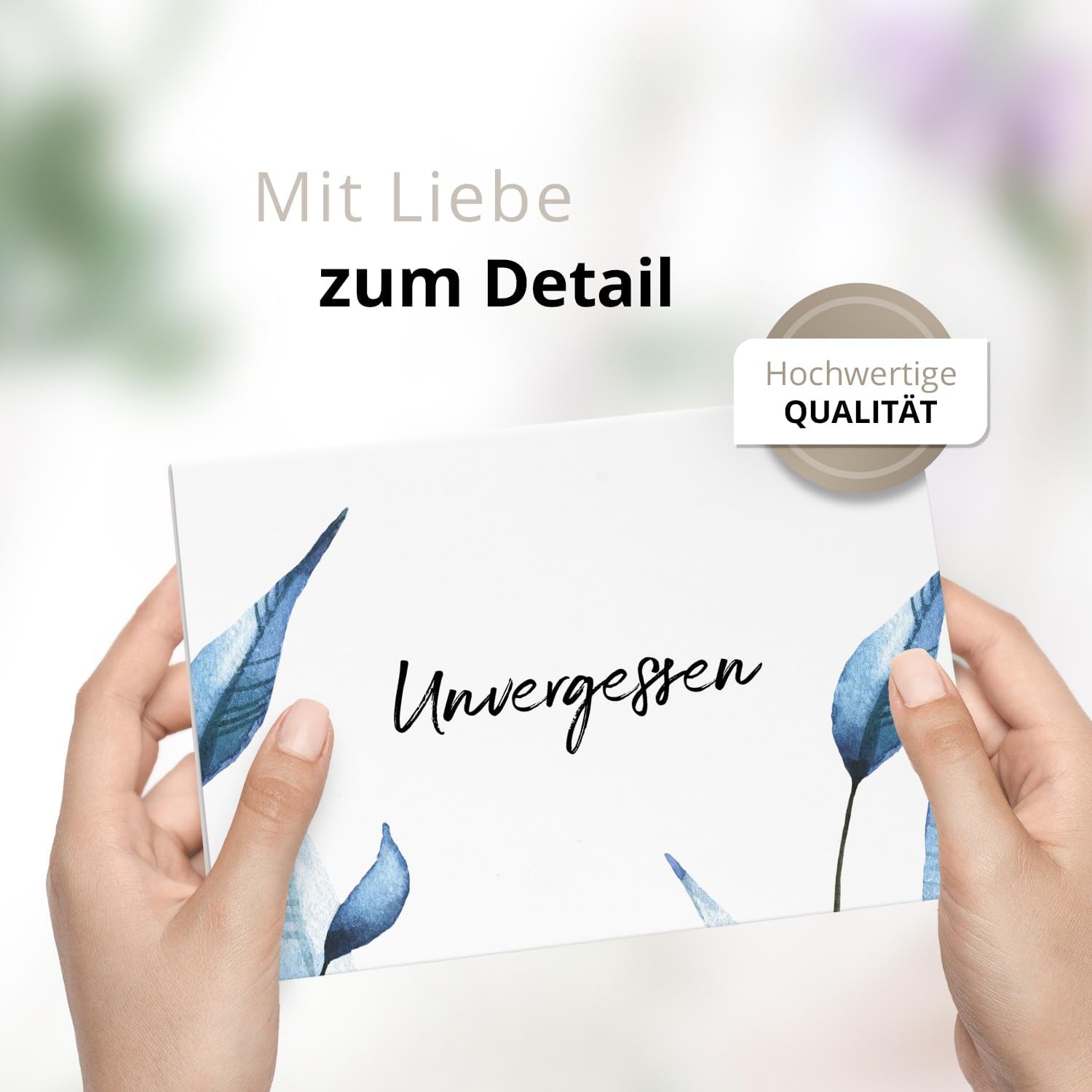 10x Einladung Beerdigung und Trauerfeier PERSONALISIERT | INDIVIDUALISIERT mit Text Foto und Umschlägen Klappkarte stilvoll hochwertig Karten Motiv 13