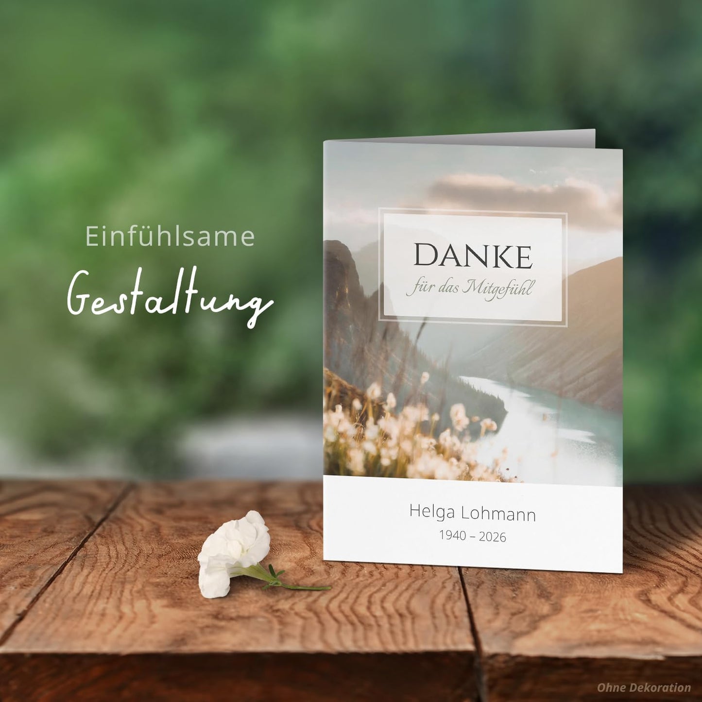 Einladungskarten Manufaktur Hamburg 10 PERSONALISIERTE Trauer Danksagungen Dankeskarten mit eigenem Text und Foto | Individuell anpassbare Trauerkarten mit Briefumschlägen | Karten Design 42
