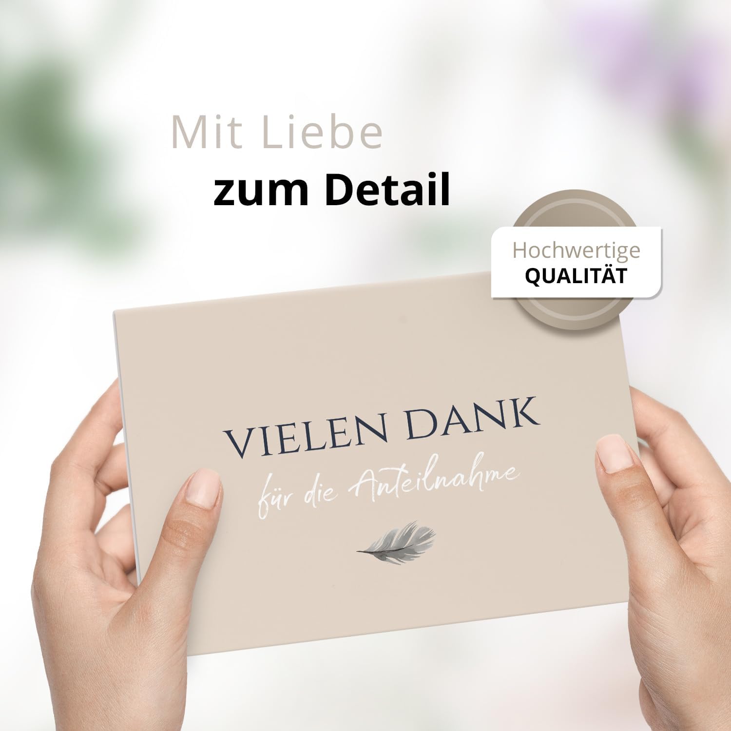 Einladungskarten Manufaktur Hamburg 10 PERSONALISIERTE Trauer Danksagungen Dankeskarten mit eigenem Text und Foto | Individuell anpassbare Trauerkarten mit Briefumschlägen | Karten Design 03