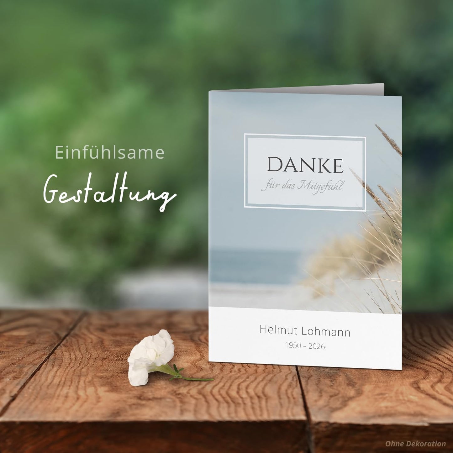 10 PERSONALISIERTE Trauer Danksagungen Dankeskarten mit eigenem Text und Foto | Individuell anpassbare Trauerkarten mit Briefumschlägen | Danke für das Mitgefühl 03