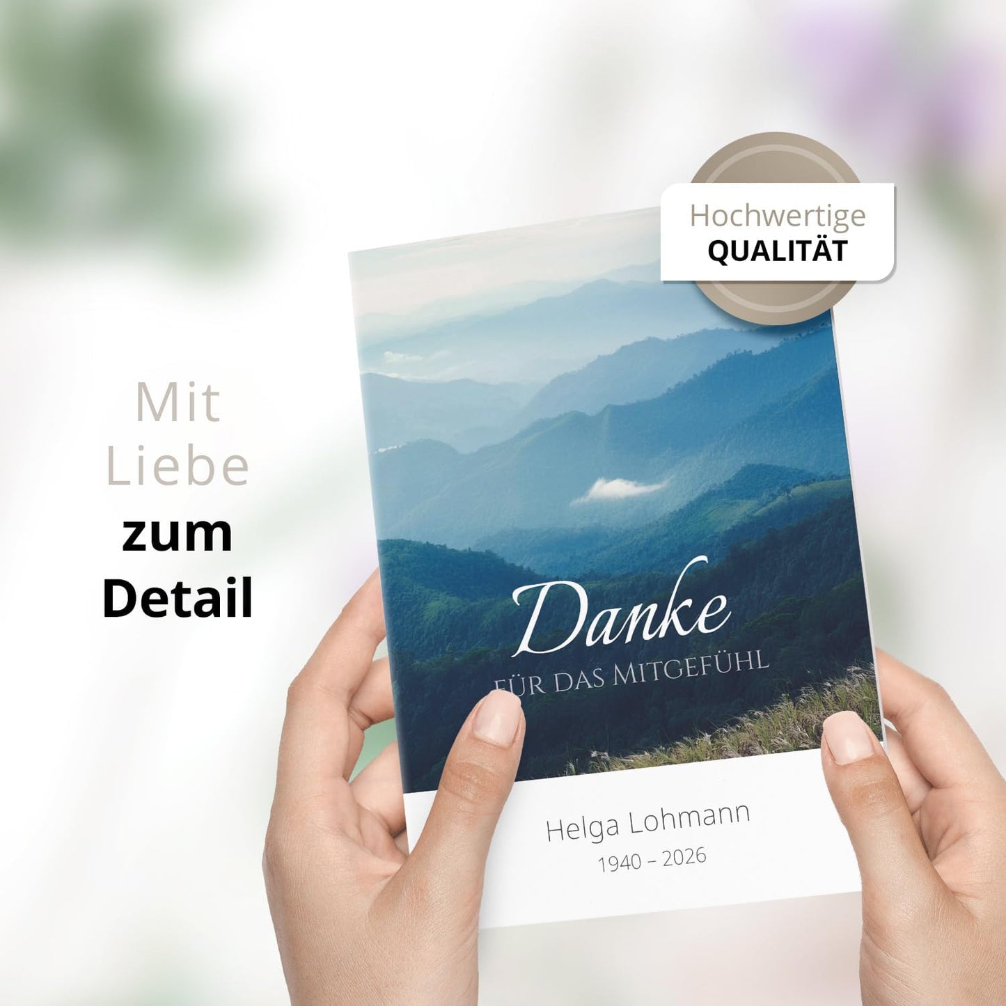 Einladungskarten Manufaktur Hamburg 10 PERSONALISIERTE Trauer Danksagungen Dankeskarten mit eigenem Text und Foto | Individuell anpassbare Trauerkarten mit Briefumschlägen | Karten Design 41