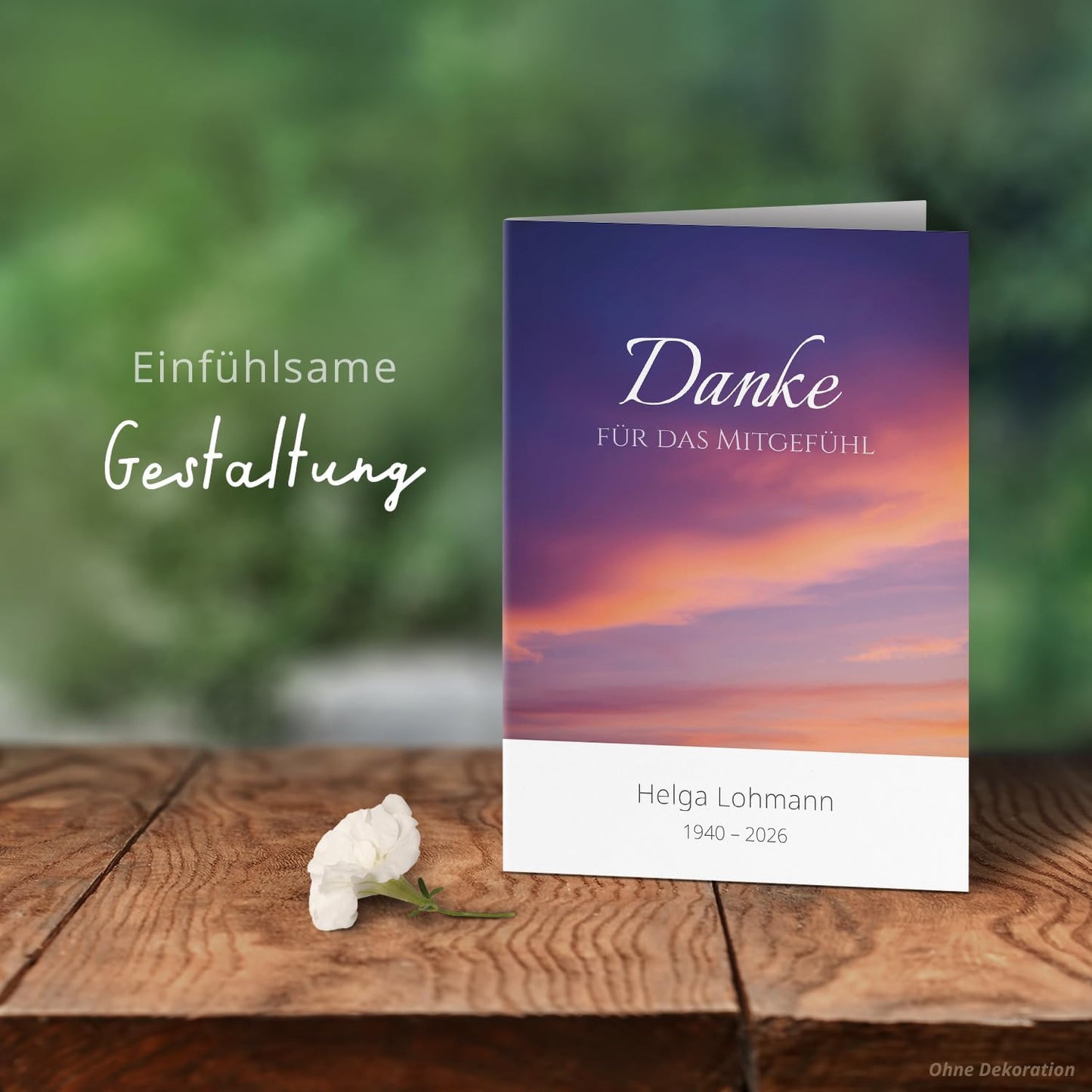 Einladungskarten Manufaktur Hamburg 10 PERSONALISIERTE Trauer Danksagungen Dankeskarten mit eigenem Text und Foto | Individuell anpassbare Trauerkarten mit Briefumschlägen | Karten Design 46
