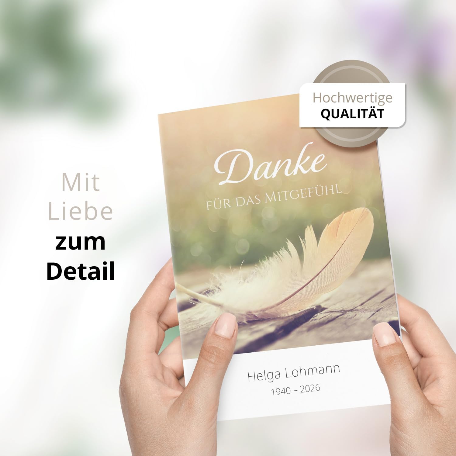 Einladungskarten Manufaktur Hamburg 10 PERSONALISIERTE Trauer Danksagungen Dankeskarten mit eigenem Text und Foto | Individuell anpassbare Trauerkarten mit Briefumschlägen | Karten Design 31