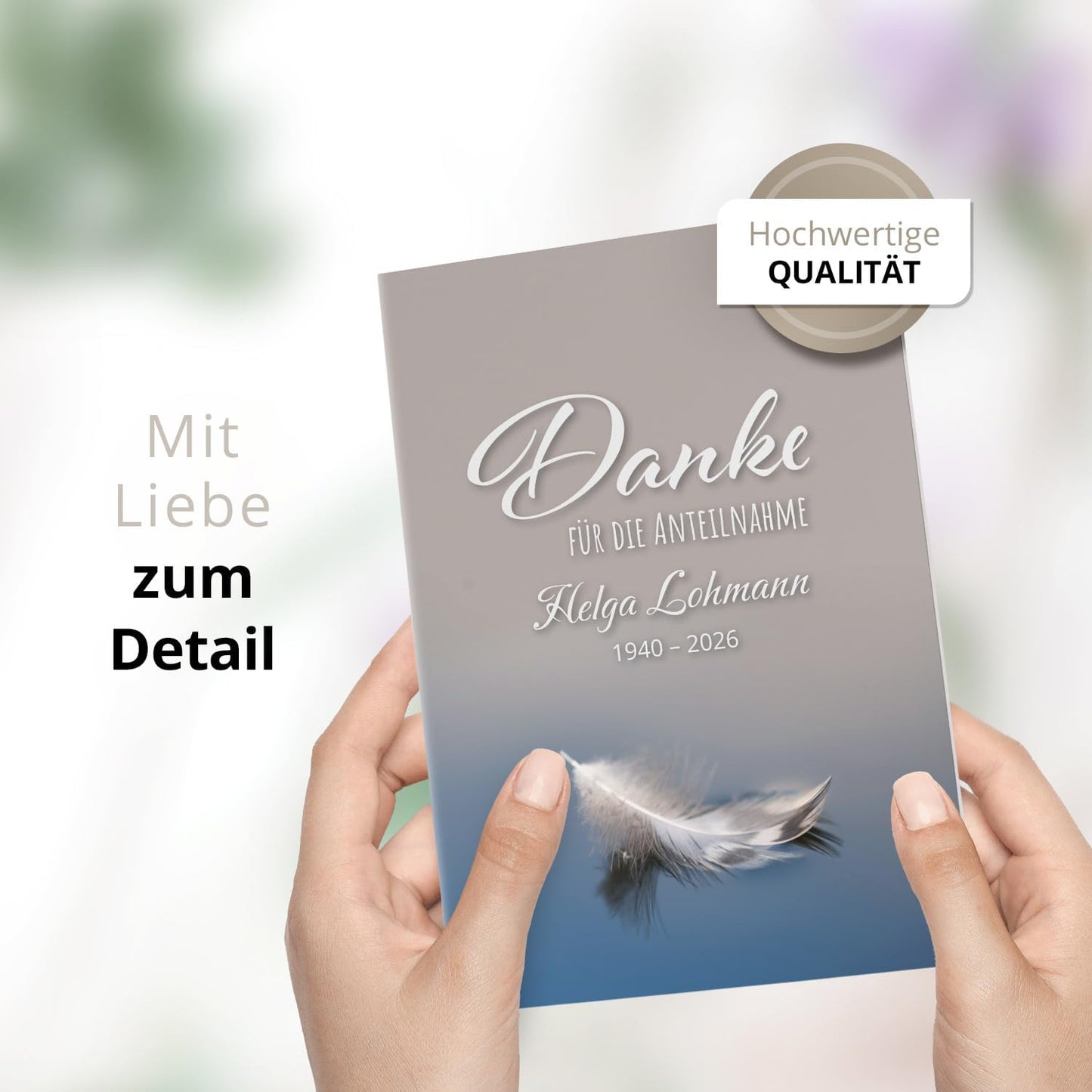 Einladungskarten Manufaktur Hamburg 10 PERSONALISIERTE Trauer Danksagungen Dankeskarten mit eigenem Text und Foto | Individuell anpassbare Trauerkarten mit Briefumschlägen | Karten Design 27