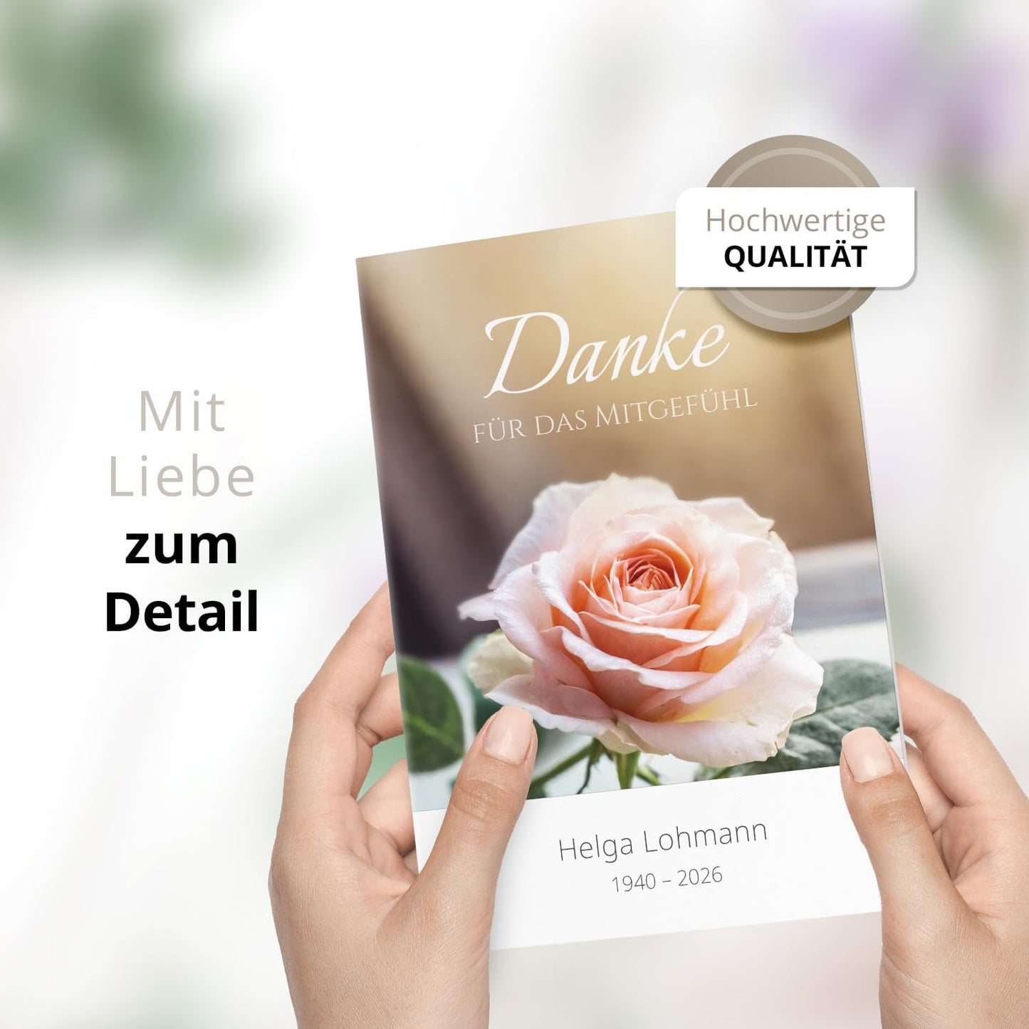 Einladungskarten Manufaktur Hamburg 10 PERSONALISIERTE Trauer Danksagungen Dankeskarten mit eigenem Text und Foto | Individuell anpassbare Trauerkarten mit Briefumschlägen | Karten Design 32