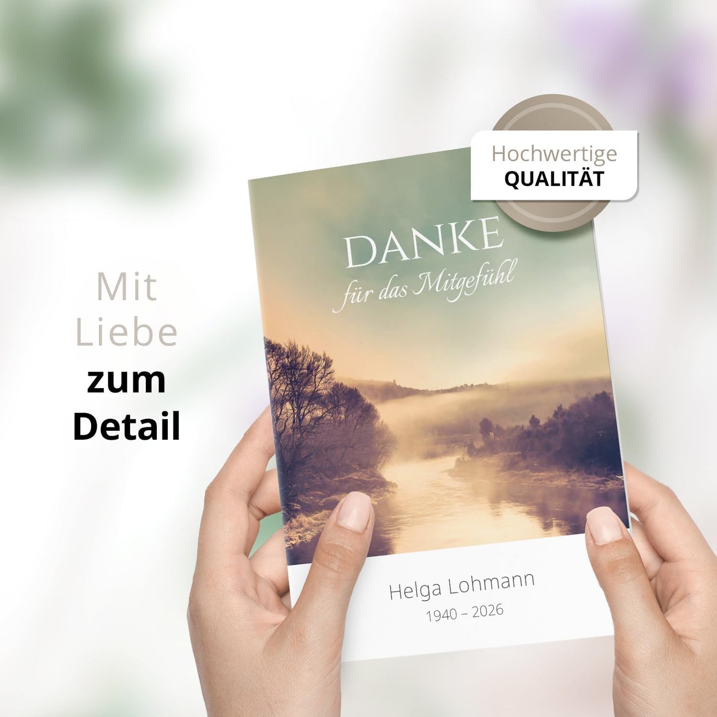 Einladungskarten Manufaktur Hamburg 10 PERSONALISIERTE Trauer Danksagungen Dankeskarten mit eigenem Text und Foto | Individuell anpassbare Trauerkarten mit Briefumschlägen | Karten Design 45