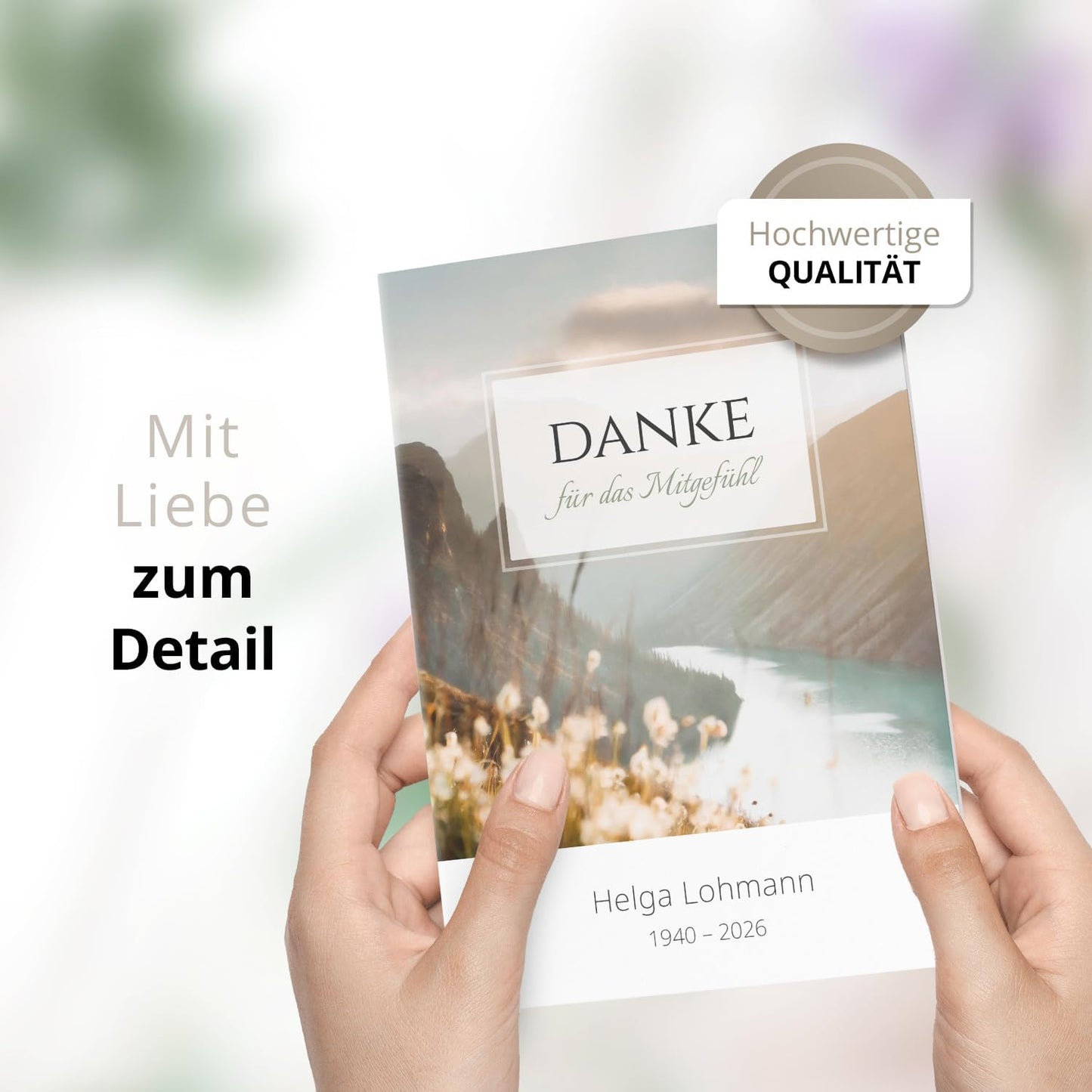 Einladungskarten Manufaktur Hamburg 10 PERSONALISIERTE Trauer Danksagungen Dankeskarten mit eigenem Text und Foto | Individuell anpassbare Trauerkarten mit Briefumschlägen | Karten Design 42