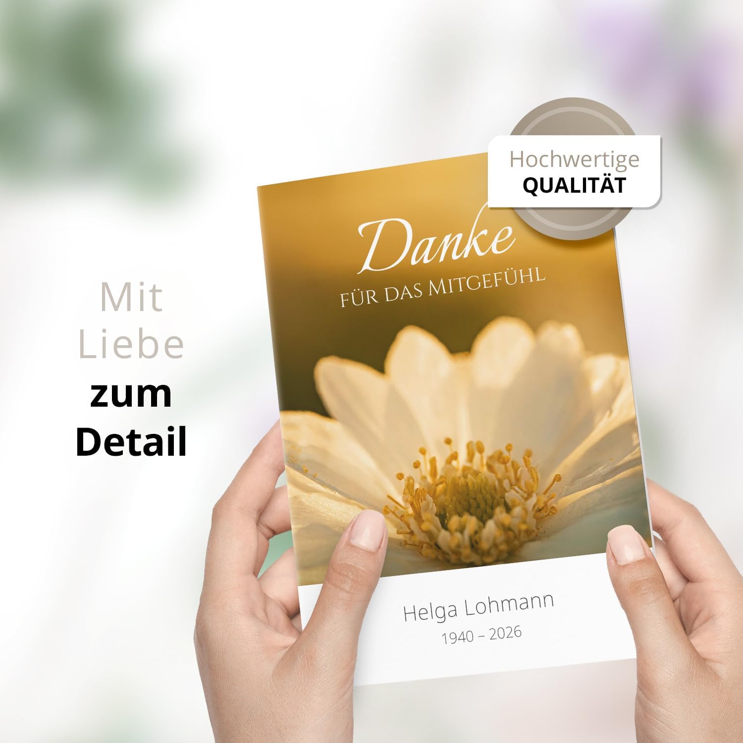 Einladungskarten Manufaktur Hamburg 10 PERSONALISIERTE Trauer Danksagungen Dankeskarten mit eigenem Text und Foto | Individuell anpassbare Trauerkarten mit Briefumschlägen | Karten Design 37