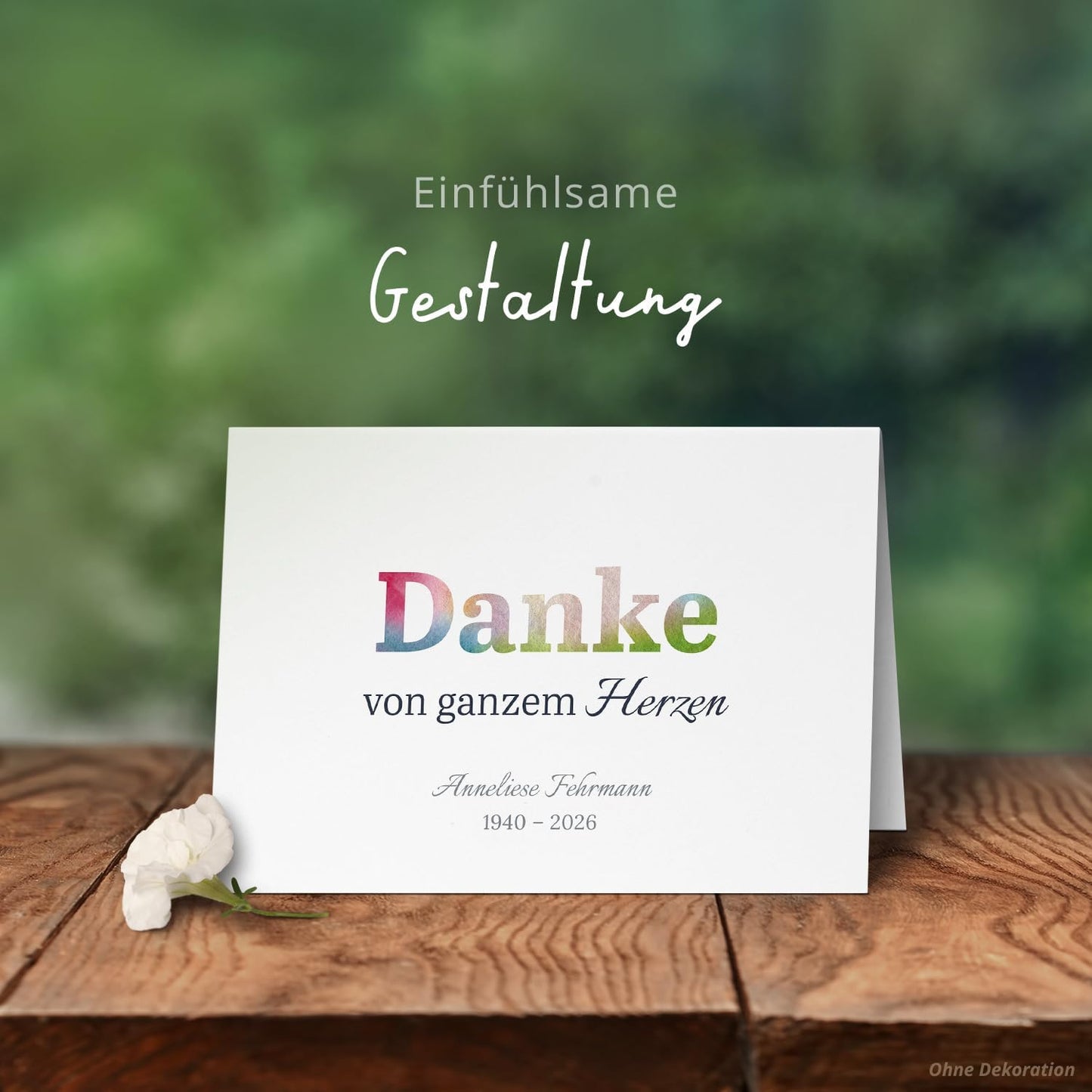 Einladungskarten Manufaktur Hamburg 10 PERSONALISIERTE Trauer Danksagungen Dankeskarten mit eigenem Text und Foto | Individuell anpassbare Trauerkarten mit Briefumschlägen | Karten Design 11