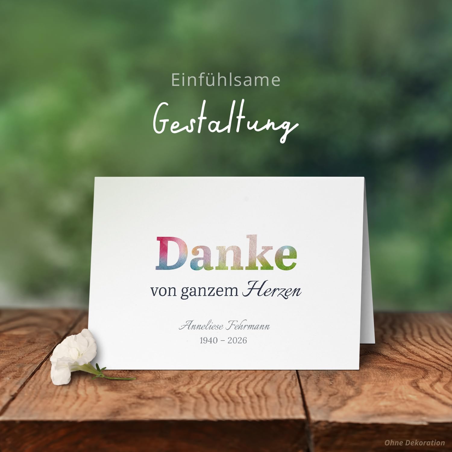 Einladungskarten Manufaktur Hamburg 10 PERSONALISIERTE Trauer Danksagungen Dankeskarten mit eigenem Text und Foto | Individuell anpassbare Trauerkarten mit Briefumschlägen | Karten Design 11