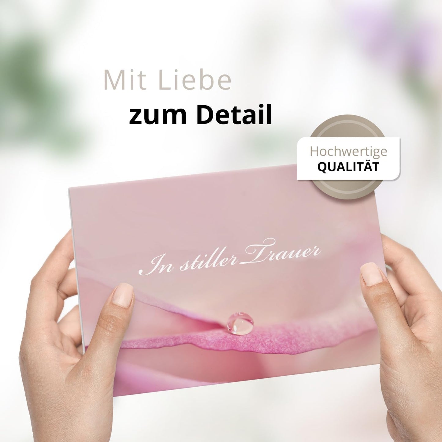 10x Einladung Beerdigung und Trauerfeier PERSONALISIERT | INDIVIDUALISIERT mit Text Foto und Umschlägen Klappkarte stilvoll hochwertig Karten Motiv 10