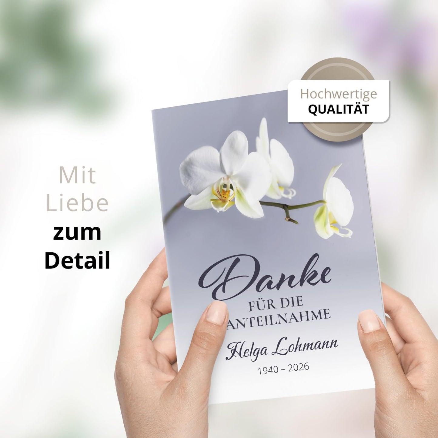 Einladungskarten Manufaktur Hamburg 10 PERSONALISIERTE Trauer Danksagungen Dankeskarten mit eigenem Text und Foto | Individuell anpassbare Trauerkarten mit Briefumschlägen | Karten Design 24