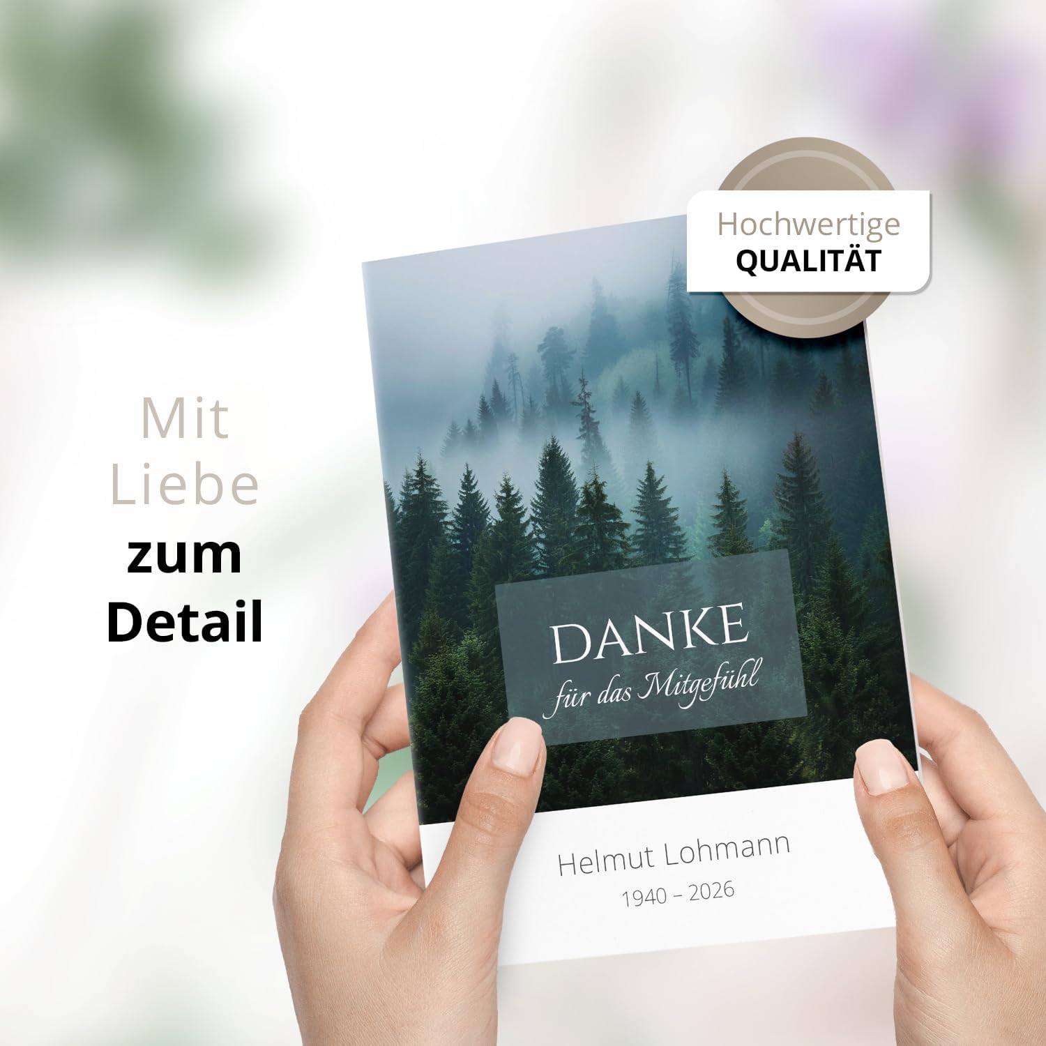 Einladungskarten Manufaktur Hamburg 10 PERSONALISIERTE Trauer Danksagungen Dankeskarten mit eigenem Text und Foto | Individuell anpassbare Trauerkarten mit Briefumschlägen | Karten Design 47