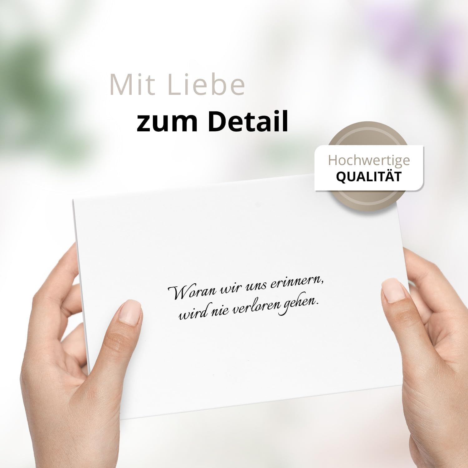 10x Einladung Beerdigung und Trauerfeier PERSONALISIERT | INDIVIDUALISIERT mit Text Foto und Umschlägen Klappkarte stilvoll hochwertig Karten Motiv 01