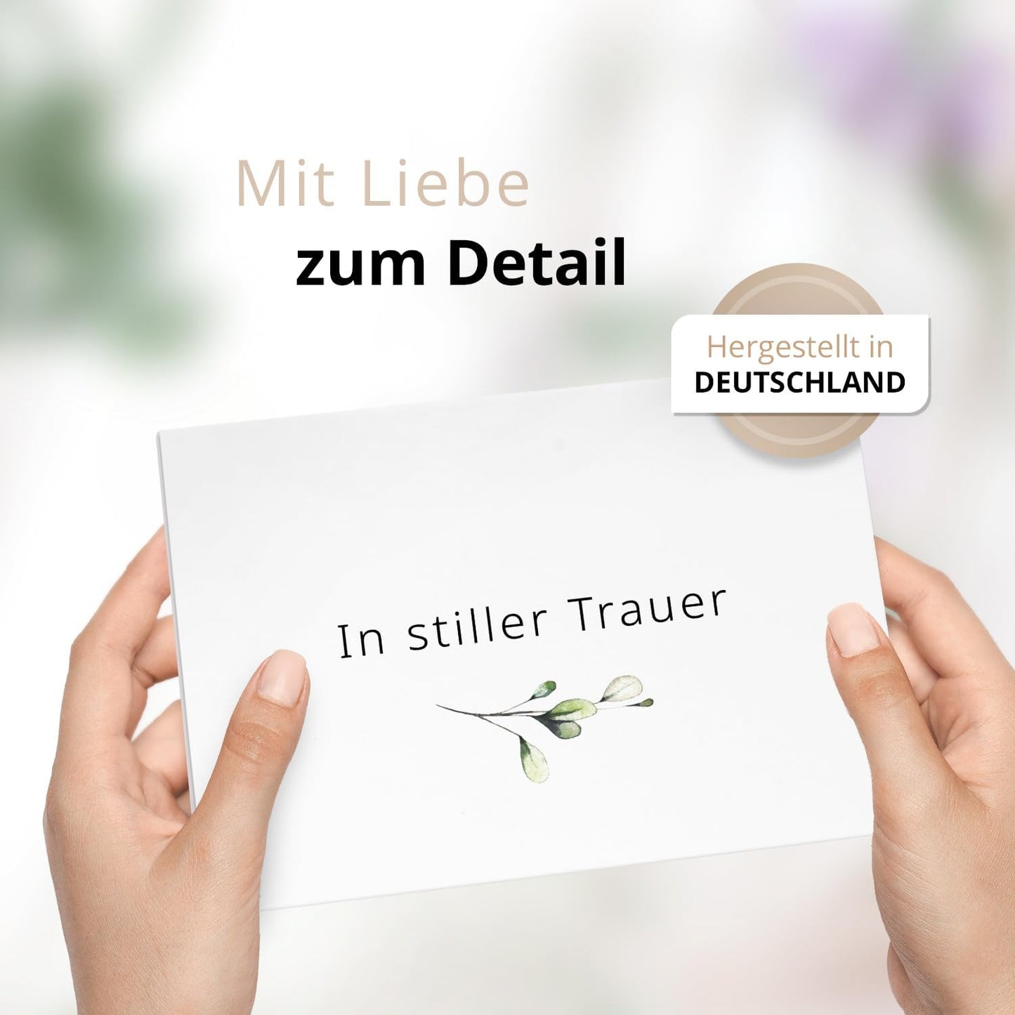 10 Trauerkarten mit Umschlag – Einladung zur Beerdigung oder Trauerfeier | Abschied | Hochwertige Klappkarten zur Todesanzeige
