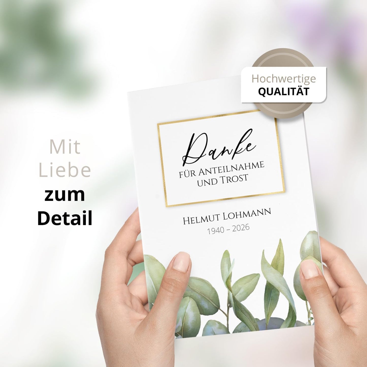 Einladungskarten Manufaktur Hamburg 10 PERSONALISIERTE Trauer Danksagungen Dankeskarten mit eigenem Text und Foto | Individuell anpassbare Trauerkarten mit Briefumschlägen | Karten Design 26