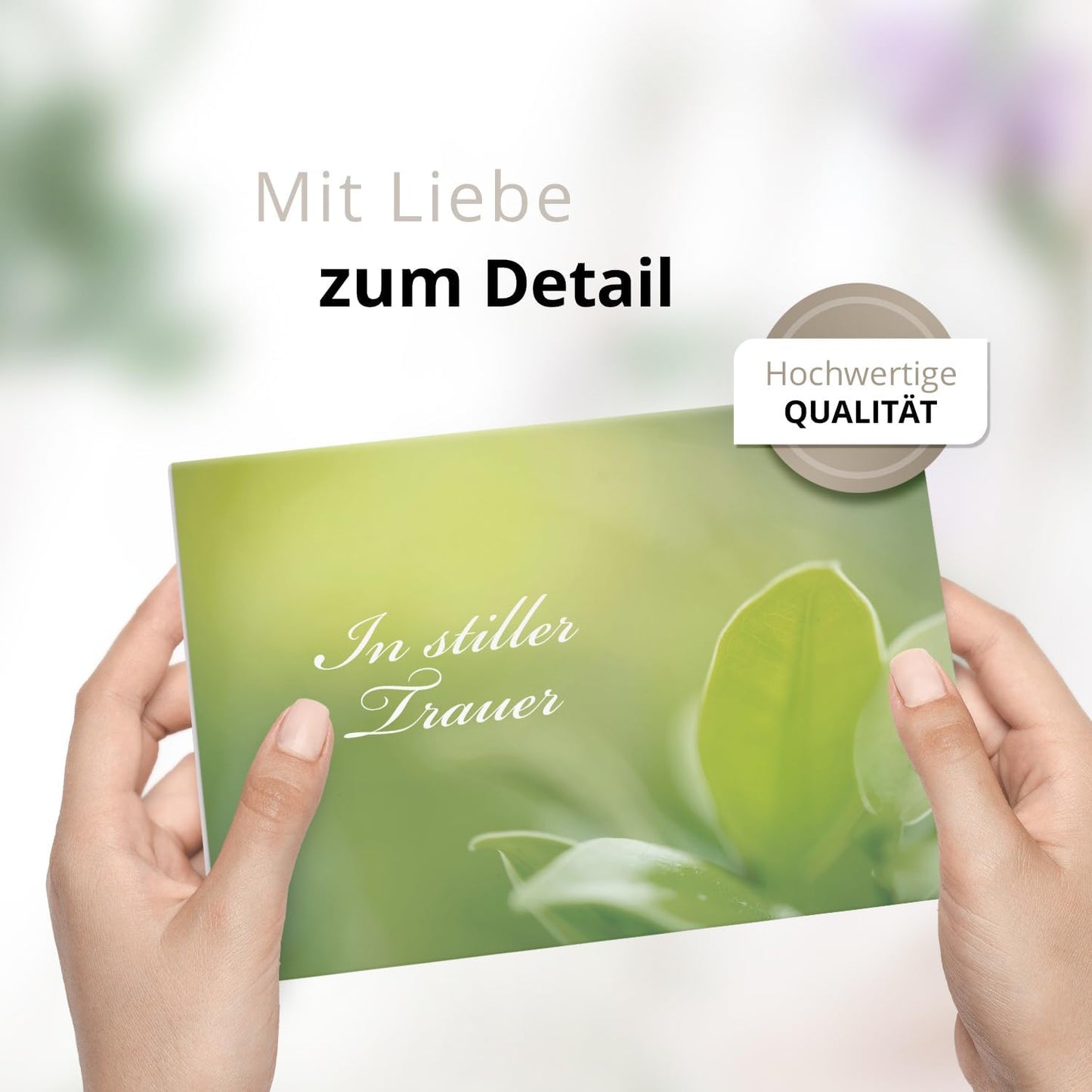 10x Einladung Beerdigung und Trauerfeier PERSONALISIERT | INDIVIDUALISIERT mit Text Foto und Umschlägen Klappkarte stilvoll hochwertig Karten Motiv 09