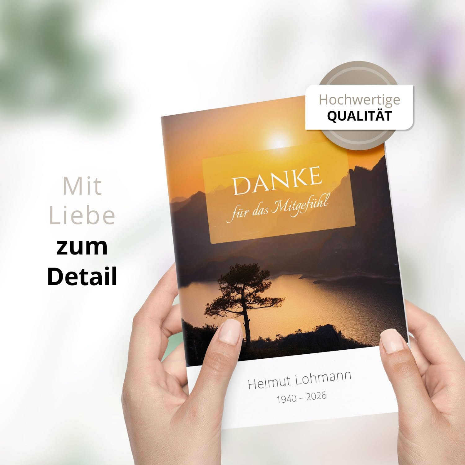 Einladungskarten Manufaktur Hamburg 10 PERSONALISIERTE Trauer Danksagungen Dankeskarten mit eigenem Text und Foto | Individuell anpassbare Trauerkarten mit Briefumschlägen | Karten Design 25