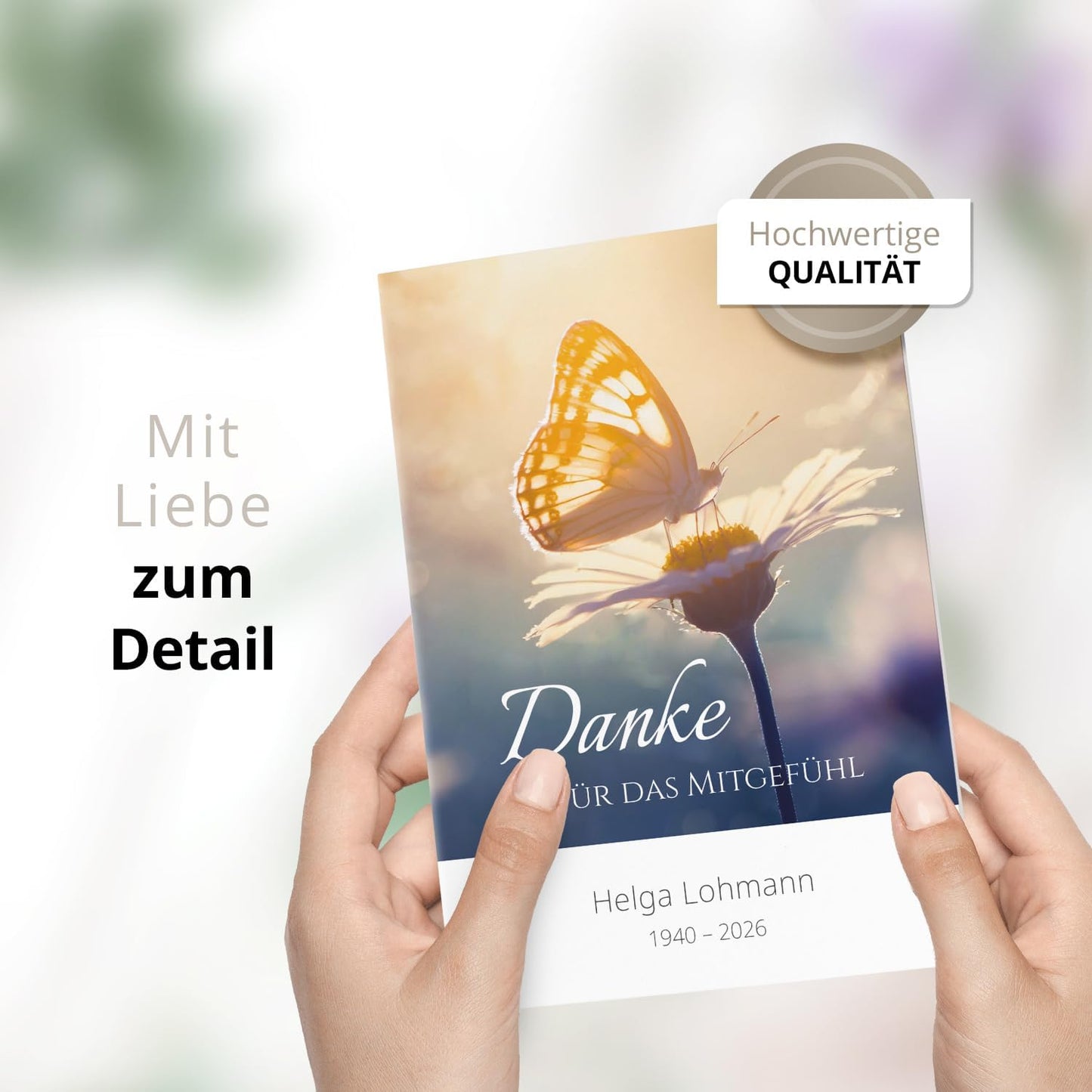 Einladungskarten Manufaktur Hamburg 10 PERSONALISIERTE Trauer Danksagungen Dankeskarten mit eigenem Text und Foto | Individuell anpassbare Trauerkarten mit Briefumschlägen | Karten Design 33