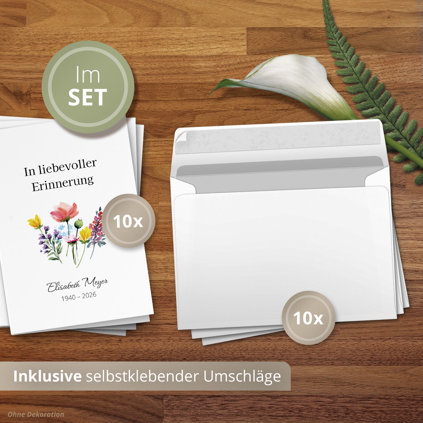Trauerkarte "Bunte Wiese"