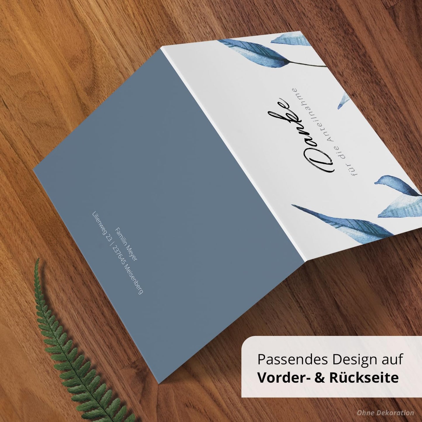Einladungskarten Manufaktur Hamburg 10 PERSONALISIERTE Trauer Danksagungen Dankeskarten mit eigenem Text und Foto | Individuell anpassbare Trauerkarten mit Briefumschlägen | Karten Design 13