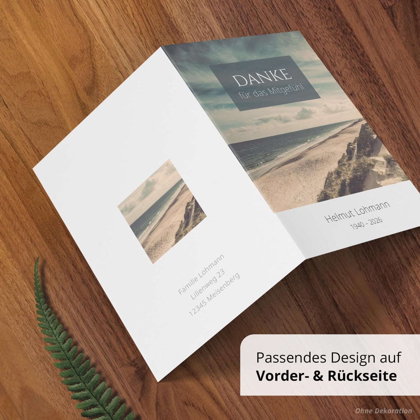 Einladungskarten Manufaktur Hamburg 10 PERSONALISIERTE Trauer Danksagungen Dankeskarten mit eigenem Text und Foto | Individuell anpassbare Trauerkarten mit Briefumschlägen | Karten Design 38