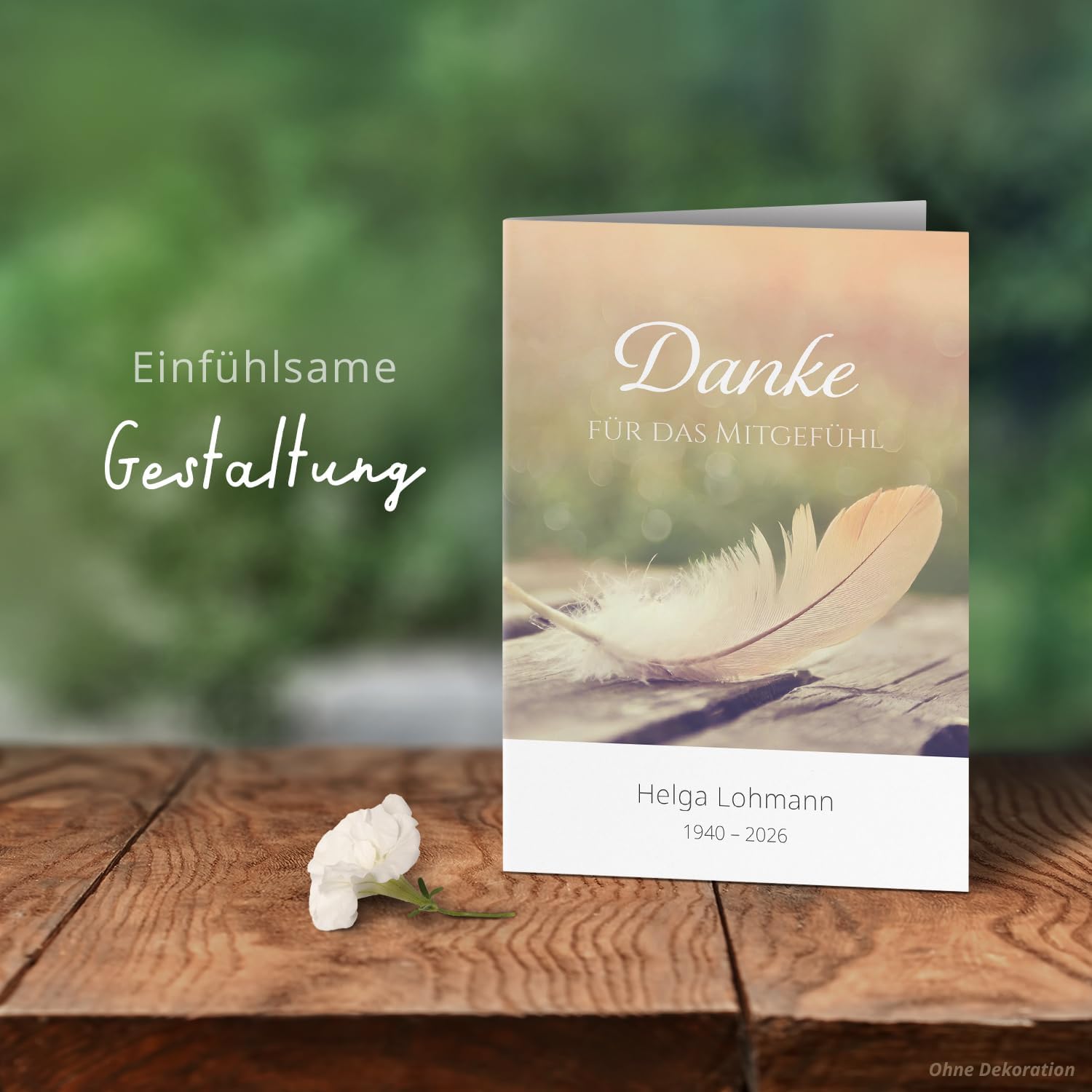 Einladungskarten Manufaktur Hamburg 10 PERSONALISIERTE Trauer Danksagungen Dankeskarten mit eigenem Text und Foto | Individuell anpassbare Trauerkarten mit Briefumschlägen | Karten Design 31