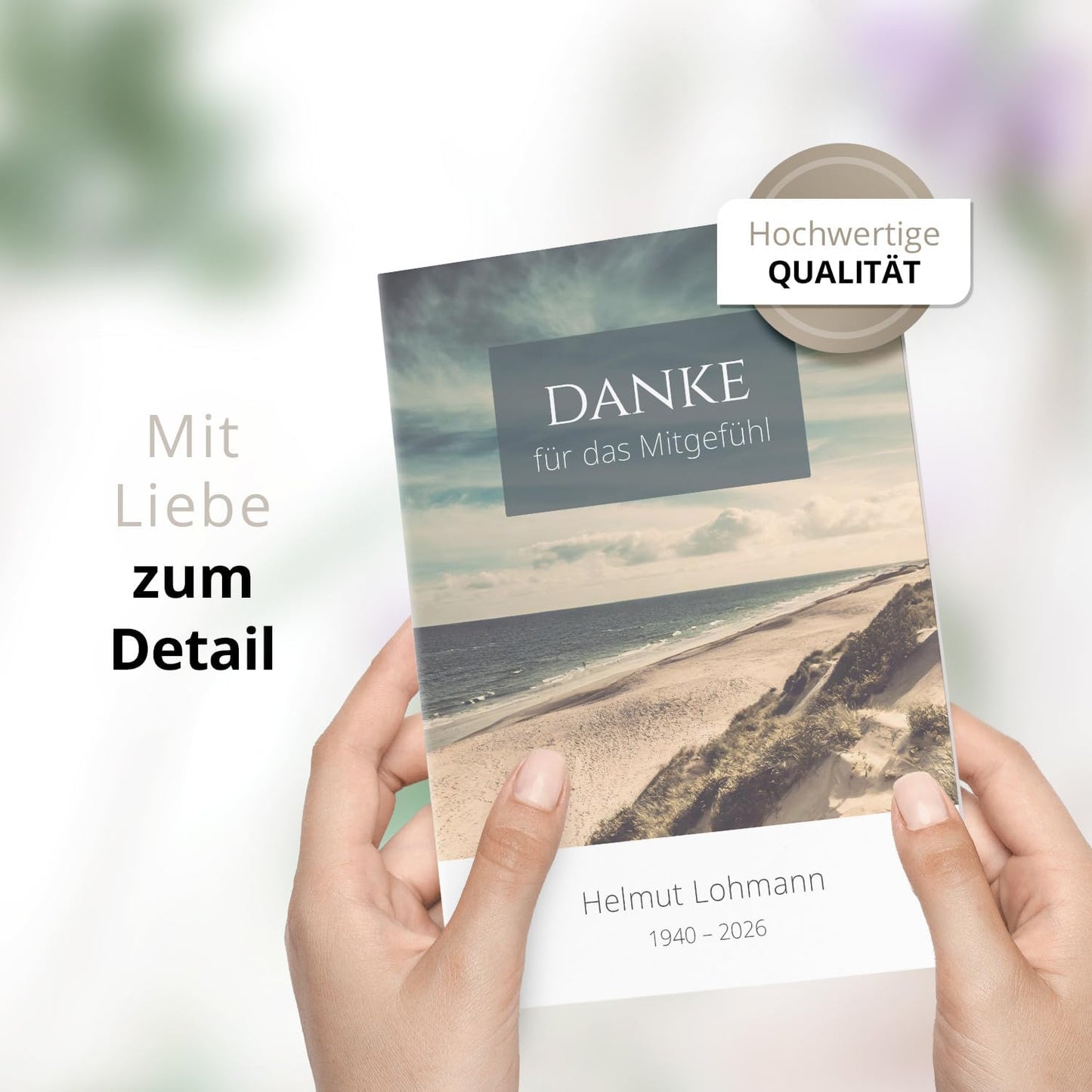 Einladungskarten Manufaktur Hamburg 10 PERSONALISIERTE Trauer Danksagungen Dankeskarten mit eigenem Text und Foto | Individuell anpassbare Trauerkarten mit Briefumschlägen | Karten Design 38
