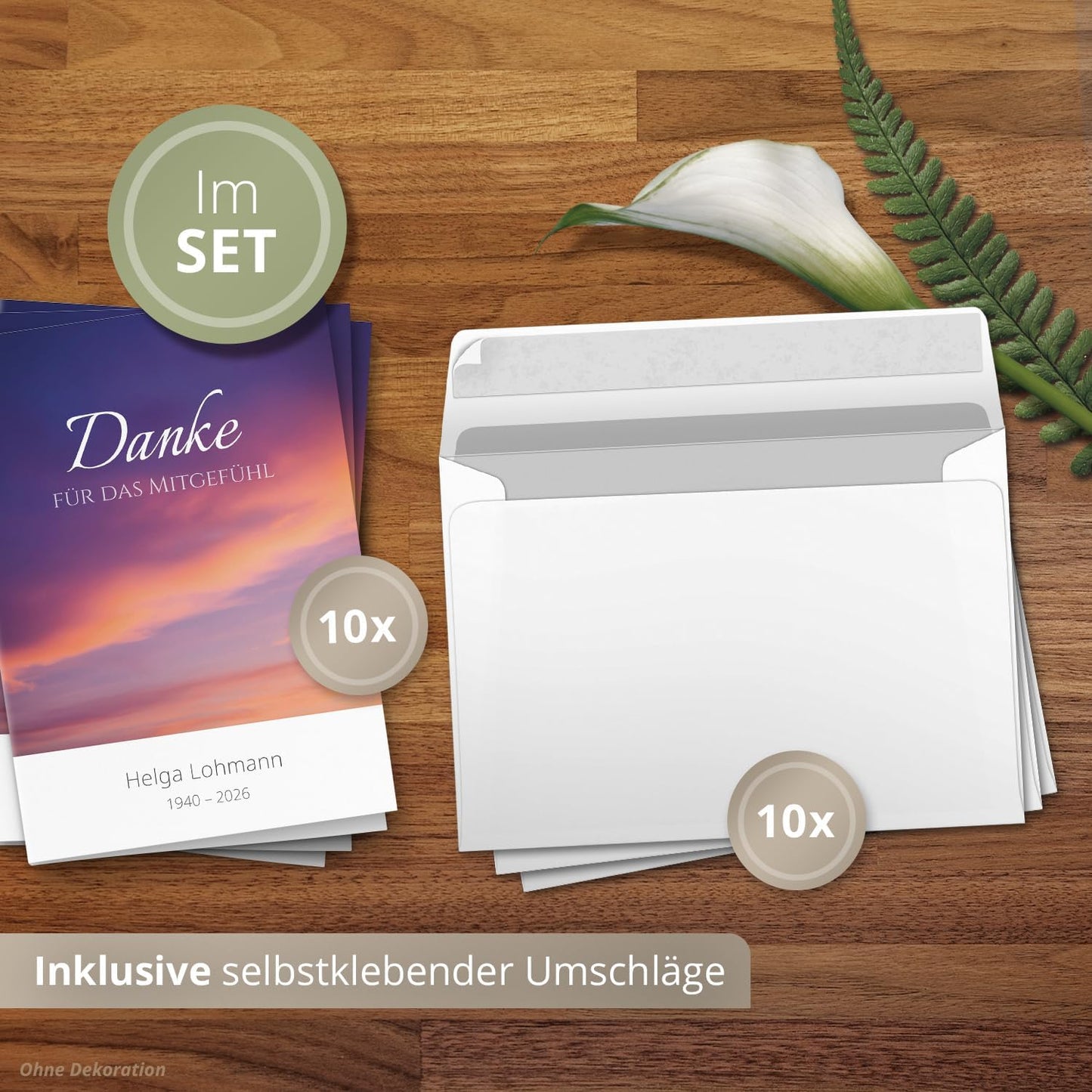 Einladungskarten Manufaktur Hamburg 10 PERSONALISIERTE Trauer Danksagungen Dankeskarten mit eigenem Text und Foto | Individuell anpassbare Trauerkarten mit Briefumschlägen | Karten Design 46