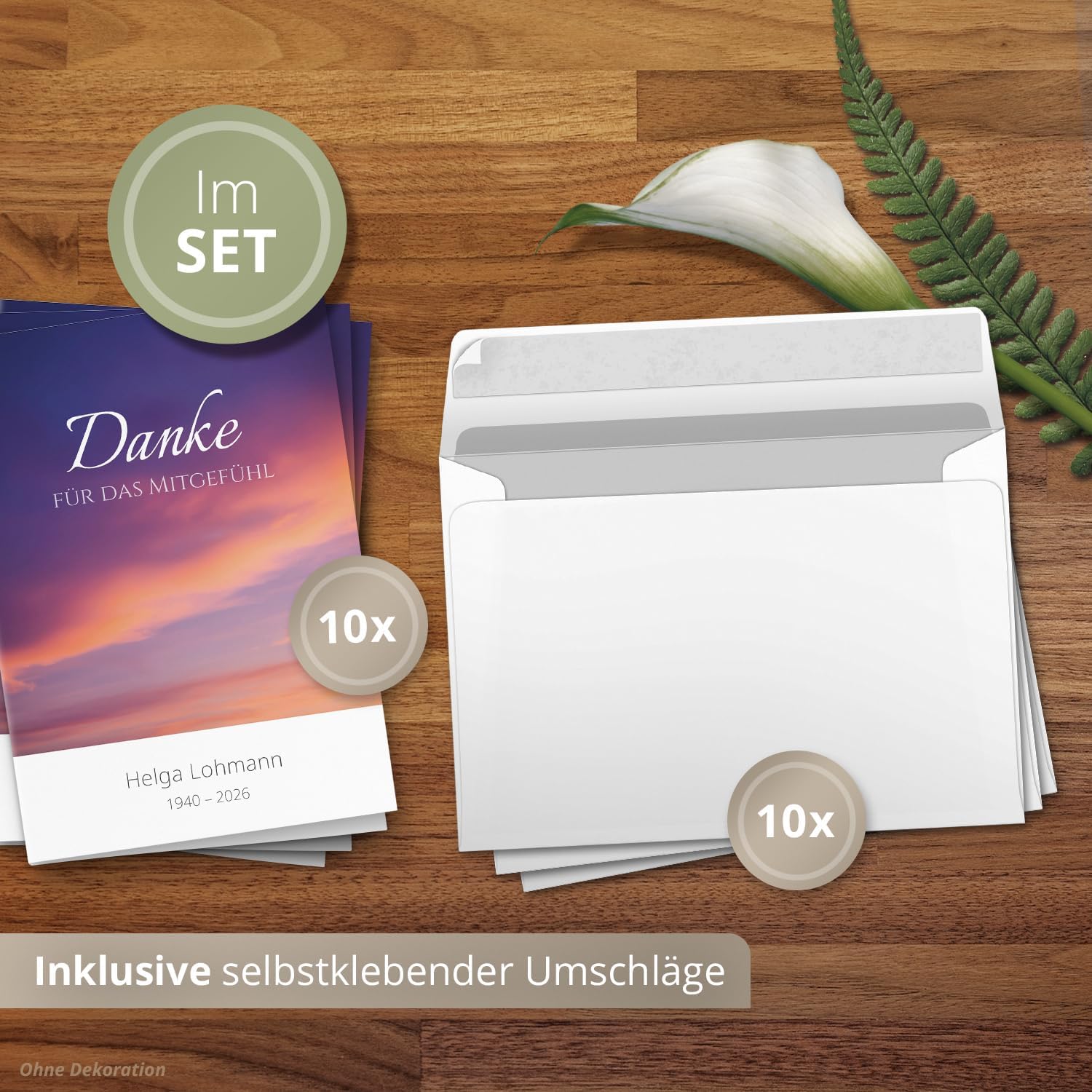 Einladungskarten Manufaktur Hamburg 10 PERSONALISIERTE Trauer Danksagungen Dankeskarten mit eigenem Text und Foto | Individuell anpassbare Trauerkarten mit Briefumschlägen | Karten Design 46
