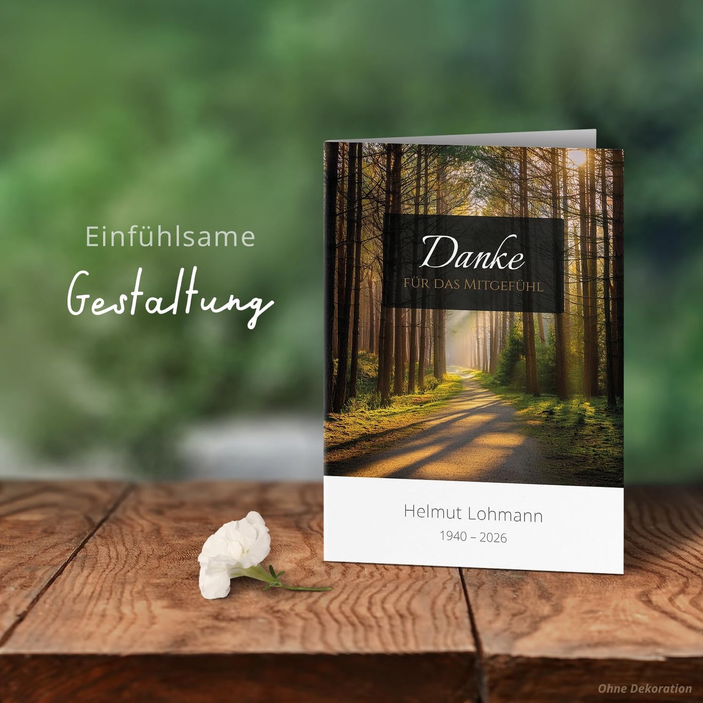 Einladungskarten Manufaktur Hamburg 10 PERSONALISIERTE Trauer Danksagungen Dankeskarten mit eigenem Text und Foto | Individuell anpassbare Trauerkarten mit Briefumschlägen | Karten Design 35