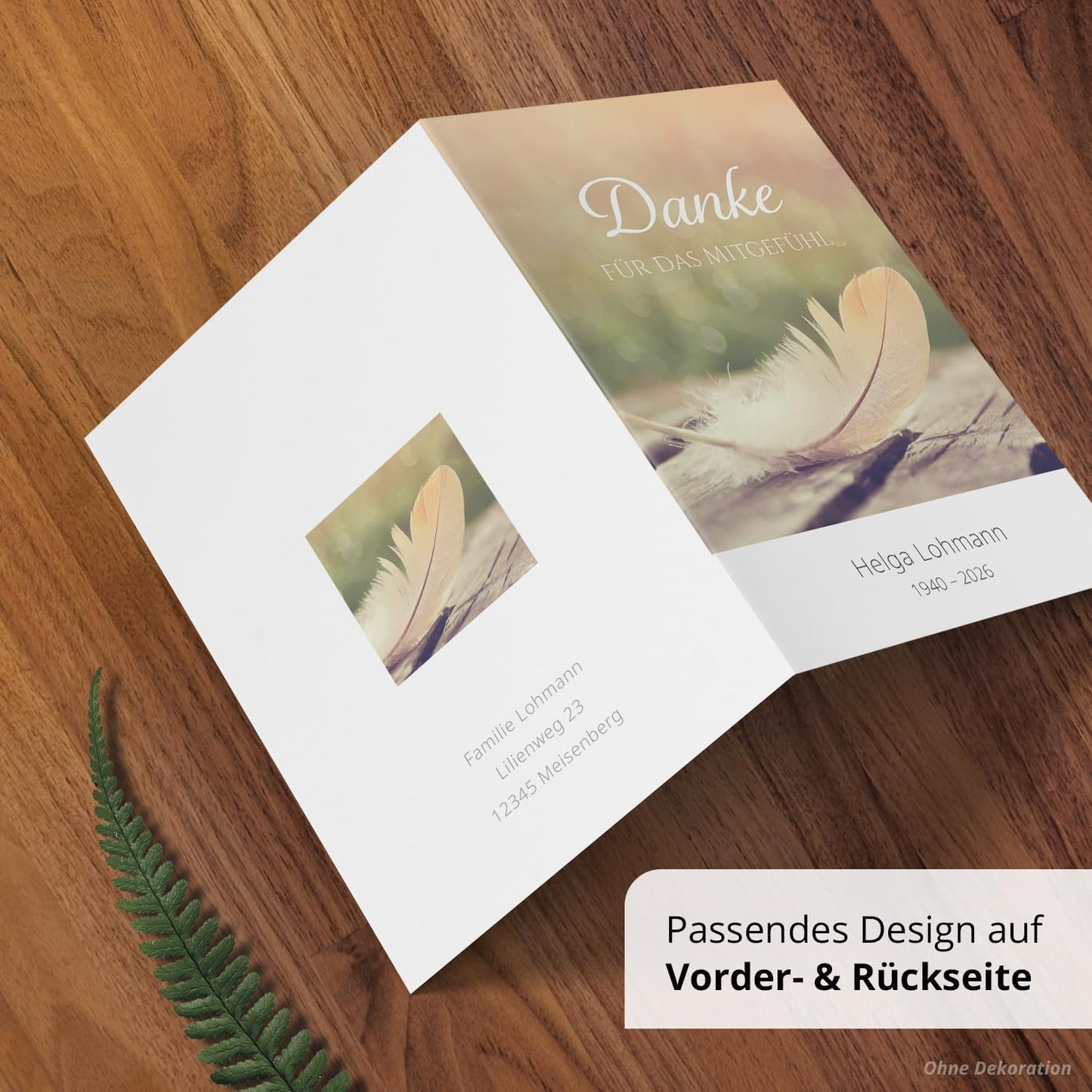 Einladungskarten Manufaktur Hamburg 10 PERSONALISIERTE Trauer Danksagungen Dankeskarten mit eigenem Text und Foto | Individuell anpassbare Trauerkarten mit Briefumschlägen | Karten Design 31