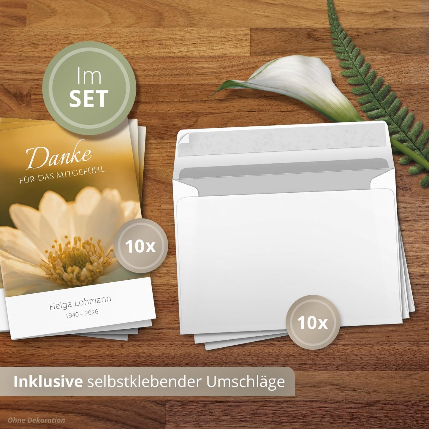 Einladungskarten Manufaktur Hamburg 10 PERSONALISIERTE Trauer Danksagungen Dankeskarten mit eigenem Text und Foto | Individuell anpassbare Trauerkarten mit Briefumschlägen | Karten Design 37