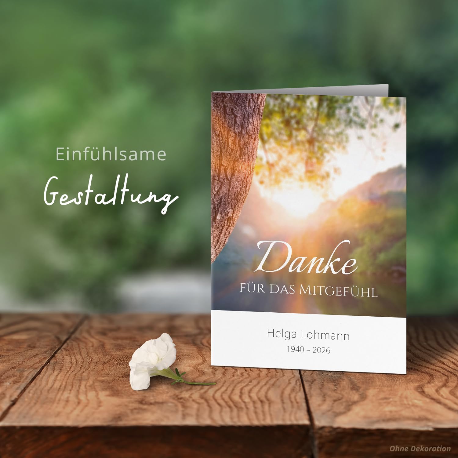 Einladungskarten Manufaktur Hamburg 10 PERSONALISIERTE Trauer Danksagungen Dankeskarten mit eigenem Text und Foto | Individuell anpassbare Trauerkarten mit Briefumschlägen | Karten Design 36