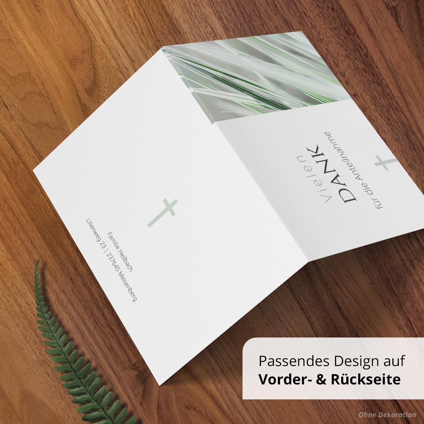 Einladungskarten Manufaktur Hamburg 10 PERSONALISIERTE Trauer Danksagungen Dankeskarten mit eigenem Text und Foto | Individuell anpassbare Trauerkarten mit Briefumschlägen | Karten Design 05