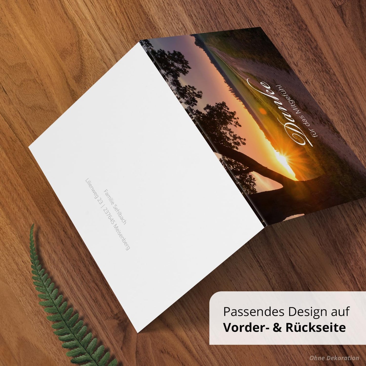 Einladungskarten Manufaktur Hamburg 10 PERSONALISIERTE Trauer Danksagungen Dankeskarten mit eigenem Text und Foto | Individuell anpassbare Trauerkarten mit Briefumschlägen | Karten Design 08