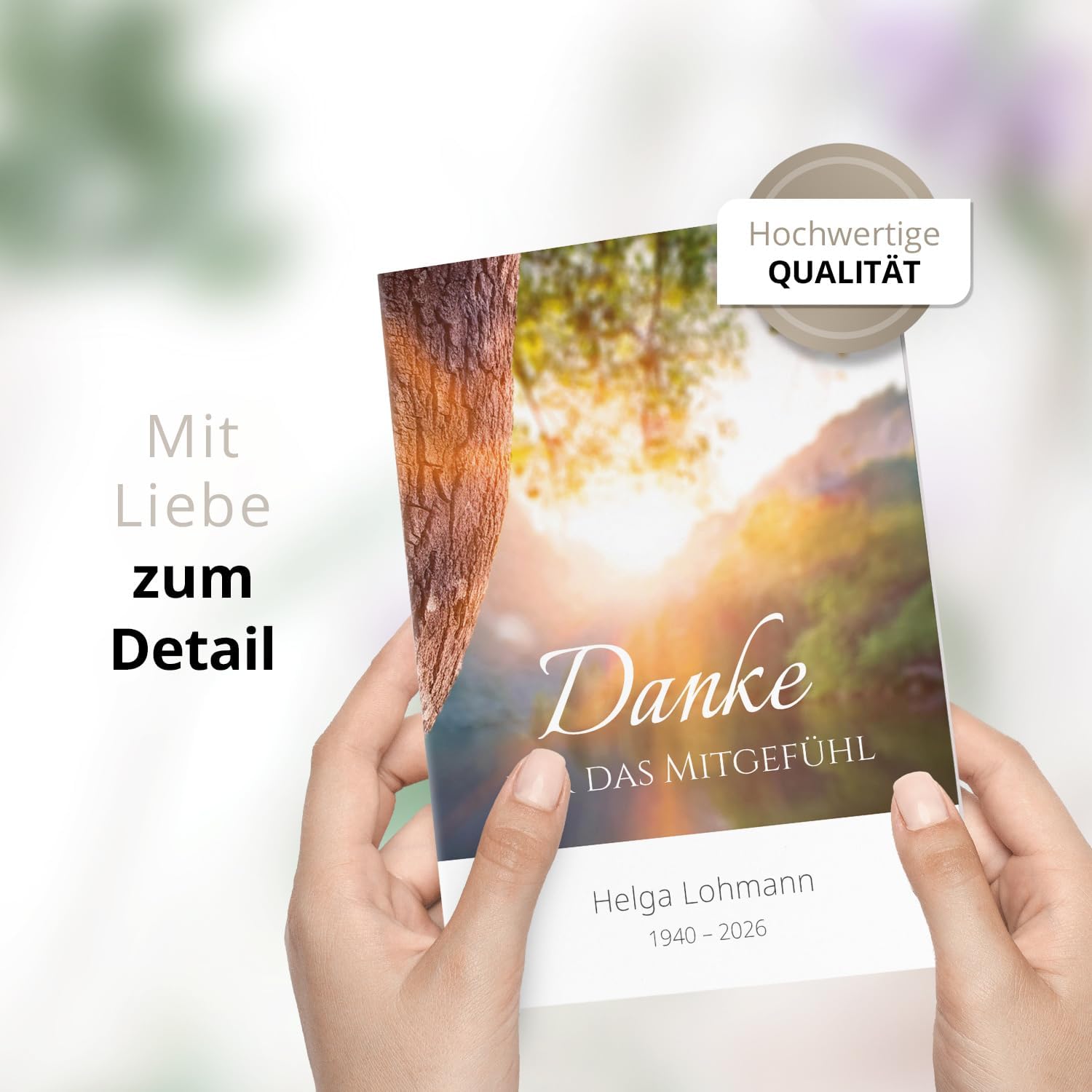 Einladungskarten Manufaktur Hamburg 10 PERSONALISIERTE Trauer Danksagungen Dankeskarten mit eigenem Text und Foto | Individuell anpassbare Trauerkarten mit Briefumschlägen | Karten Design 36