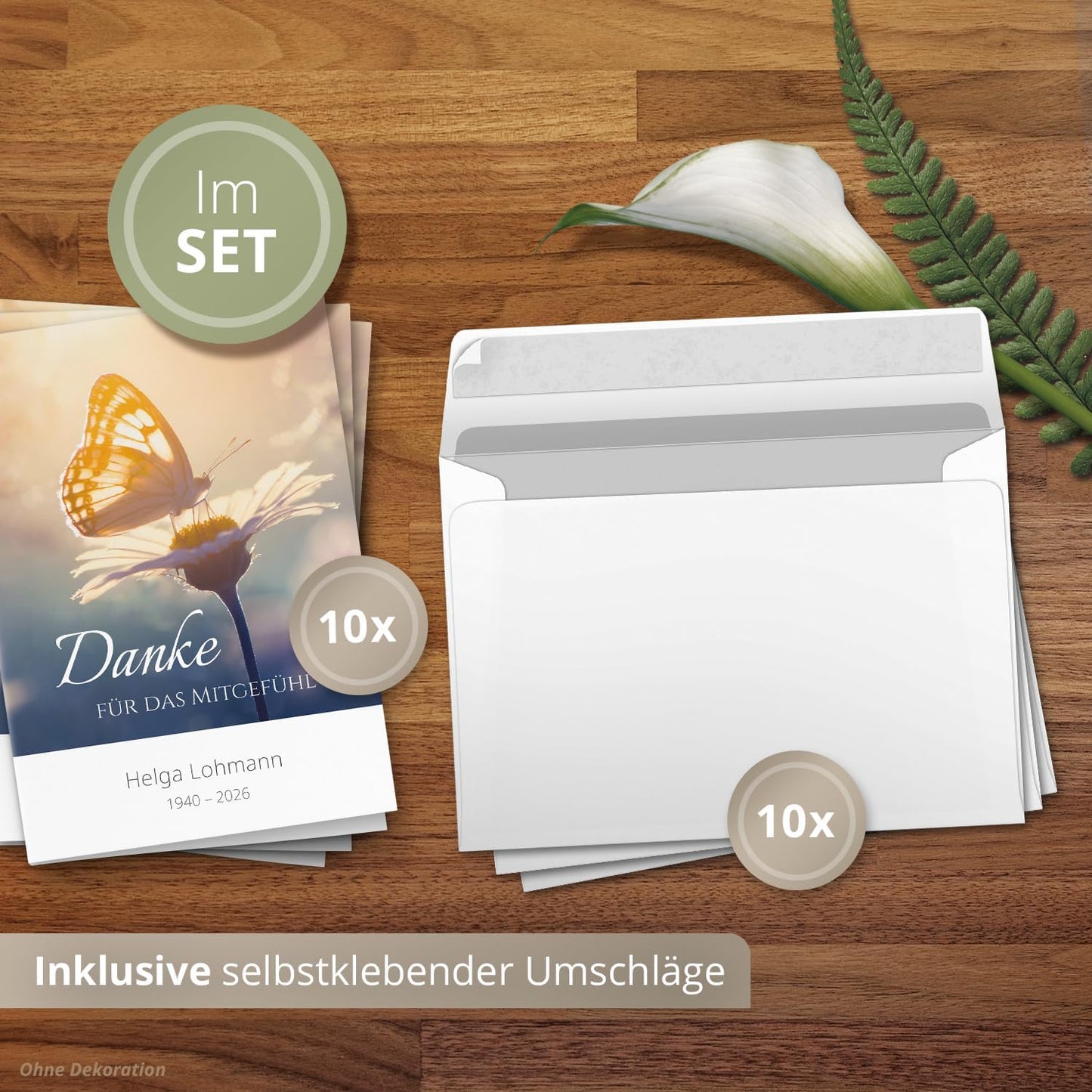 Einladungskarten Manufaktur Hamburg 10 PERSONALISIERTE Trauer Danksagungen Dankeskarten mit eigenem Text und Foto | Individuell anpassbare Trauerkarten mit Briefumschlägen | Karten Design 33