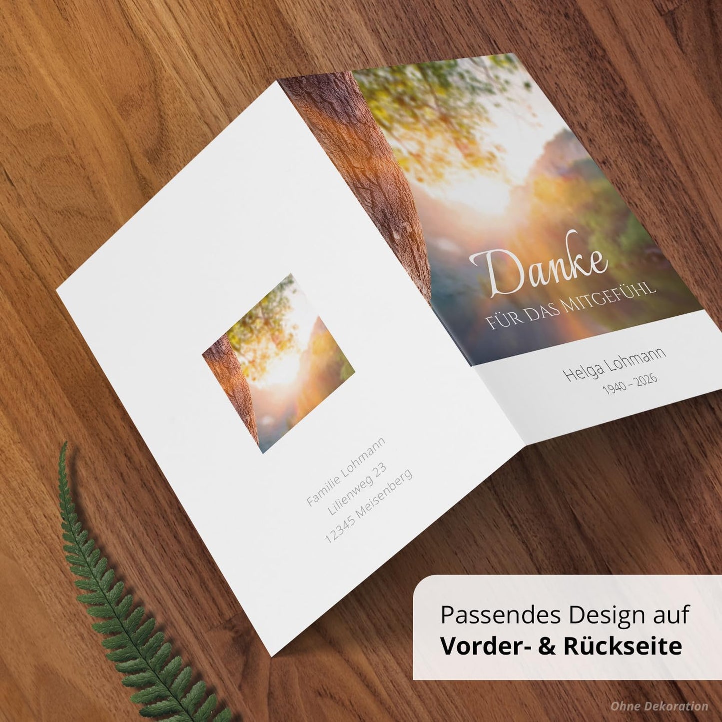 Einladungskarten Manufaktur Hamburg 10 PERSONALISIERTE Trauer Danksagungen Dankeskarten mit eigenem Text und Foto | Individuell anpassbare Trauerkarten mit Briefumschlägen | Karten Design 36